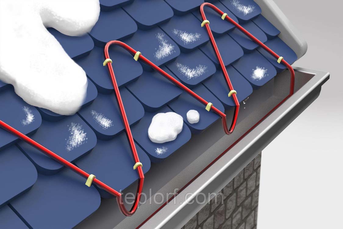 Обогрев саморегулирующимся кабелем крыши от сосулек и снега
