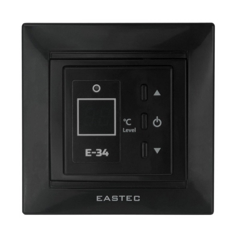 Терморегулятор со сменными рамками EASTEC E-34, черный