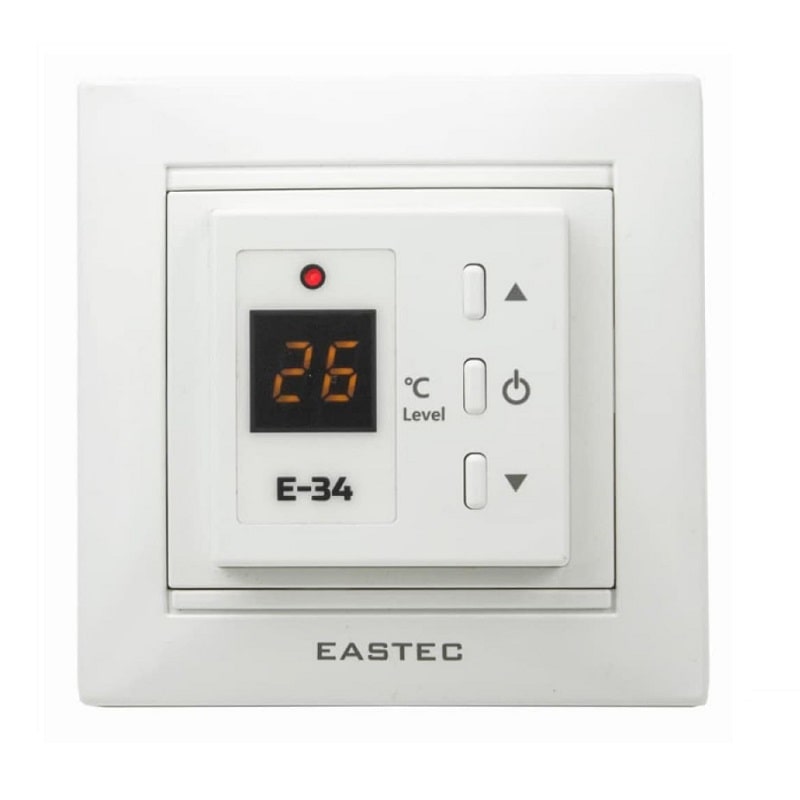 Терморегулятор со сменными рамками EASTEC E-34, белый